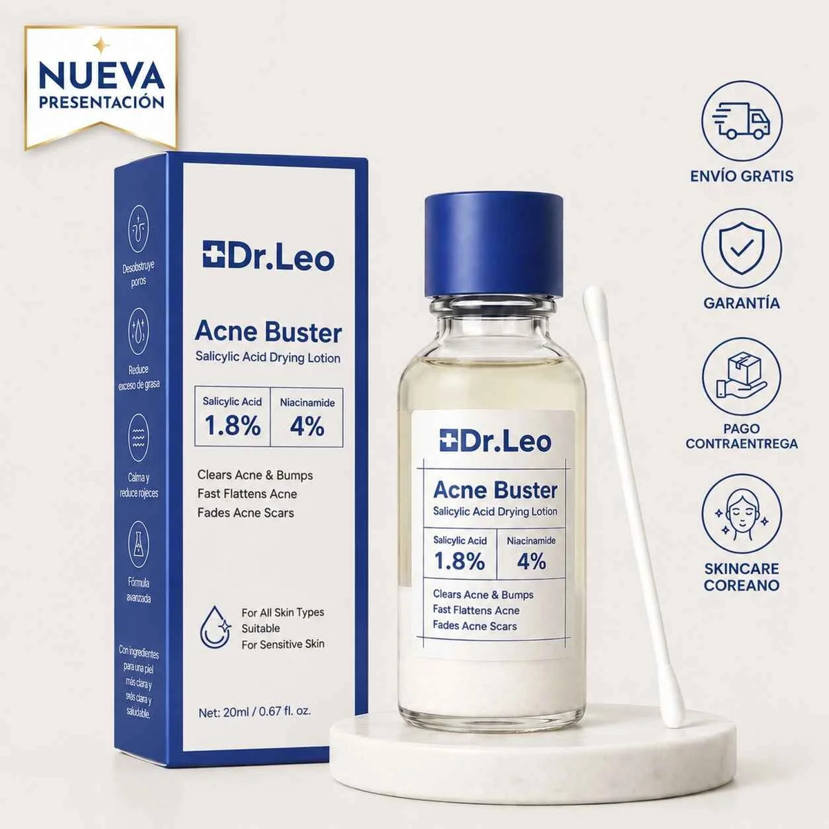 Loción Secante Dr. Leo: Tratamiento Focalizado de Noche