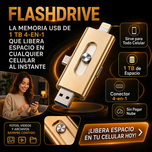 FlashDrive | Memoria USB de 1 TB - 4 en 1
